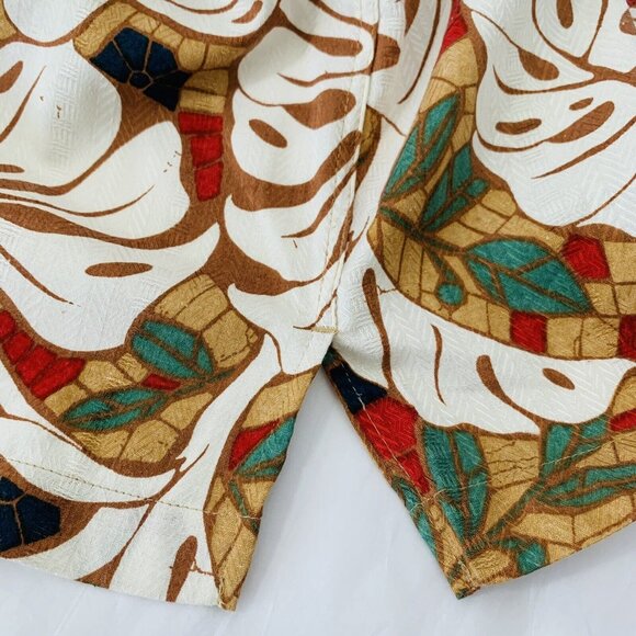 Caribbean Tropical Hawaiian Shirt Size L Silk Blend Aloha Beach Vacation Cruise - Picture 6 of 10